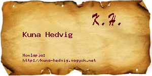 Kuna Hedvig névjegykártya